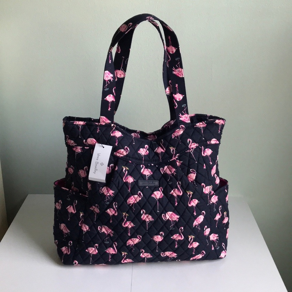 Vera Bradley Flamingo Pleated Tote